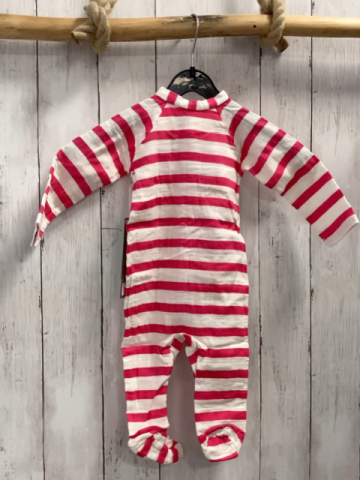 Aden + anais neu Schlafanzug Gr. 62  pink weiß gestreift 95% Baumwolle