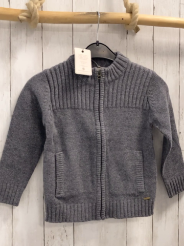 Bellybutton neu Strickjacke Gr. 122  grau 50% Schurwolle 
