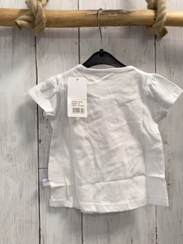 blue seven neu T-Shirt Gr. 62  weiß aprikot Schrift 