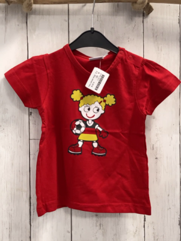 blue seven neu T-Shirt Gr. 74  rot Mädchen Fußball Deutschland