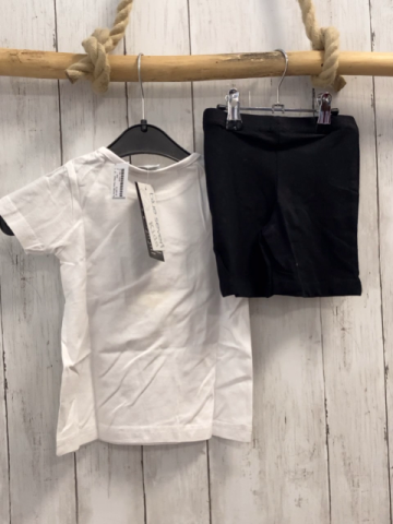 2tlg neu Blue seven T-Shirt + Shorts  Gr. 92  weiß Eiscreme Deutschland + schwarz