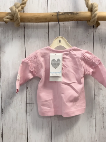 neu Blue seven  Langarmshirt Gr. 50  rosa bunte Buchstaben NP 8,50 €