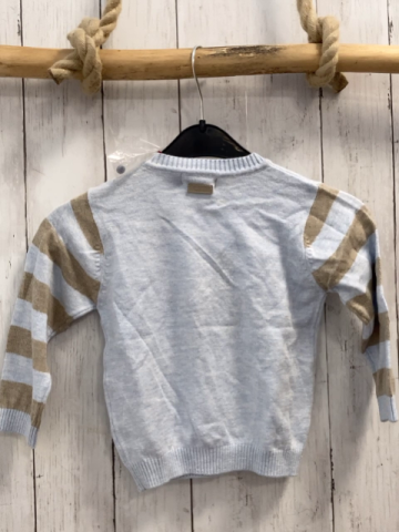 Boboli neu Pullover Gr. 86  blau brauner Stern Strick