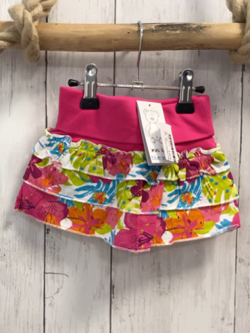 Blue seven neu Rock Gr. 62  weiß bunte Blumen pink Bund