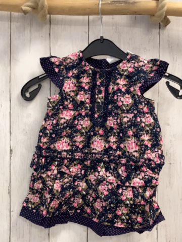 Blue seve neu Kleid Gr. 68  blau Blumen Punkte Rüsschen