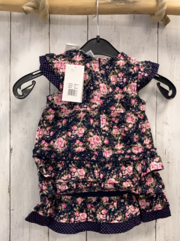 Blue seve neu Kleid Gr. 68  blau Blumen Punkte Rüsschen