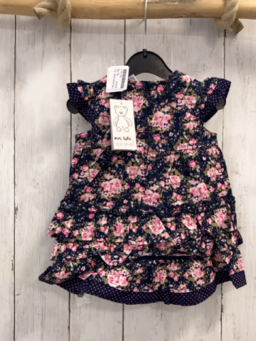 Blue seve neu Kleid Gr. 62  blau Blumen Punkte Rüsschen