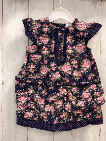 Blue seve neu Kleid Gr. 62  blau Blumen Punkte Rüsschen