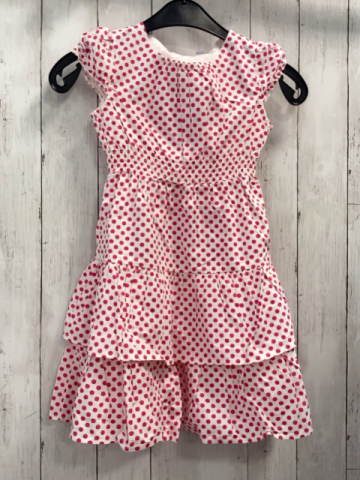 blue seven neu Kleid Gr. 116  weiß pink Punkte