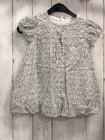 blue seven neu Kleid Gr. 86  weiß hellblau graue Blumen