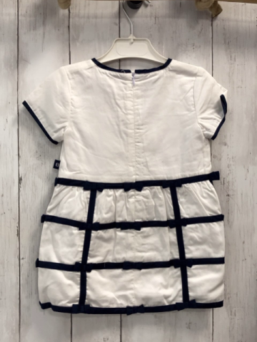 Boboli neu Kleid Gr. 92  weiß blaue Schleifen + Bund