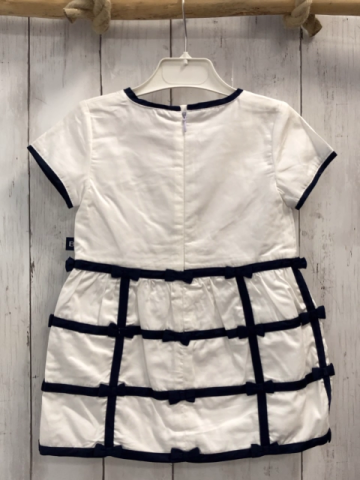 Boboli neu Kleid Gr. 92  weiß blaue Schleifen + Bund