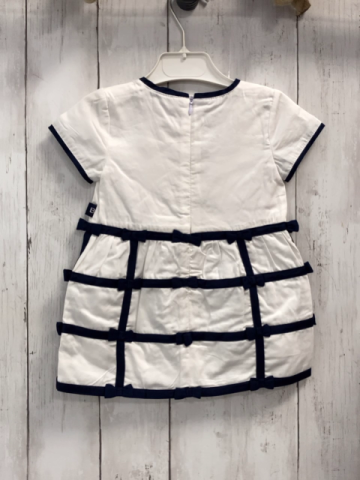 Boboli neu Kleid Gr. 80  weiß blaue Schleifen + Bund