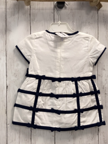 Boboli neu Kleid Gr. 74  weiß blaue Schleifen + Bund