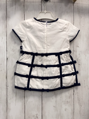 Boboli neu Kleid Gr. 74  weiß blaue Schleifen + Bund
