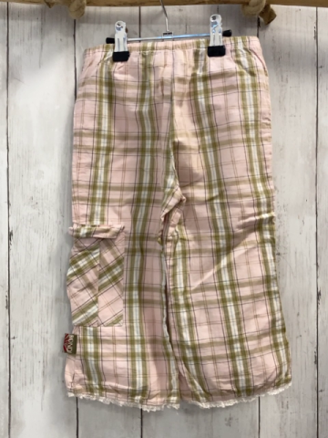 Bondi Hose Gr. 104  rosa oliv blau kariert
