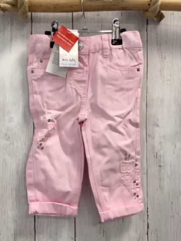 neu blue seven Hose Gr. 74  rosa Jeans Pailetten Bund verstellbar