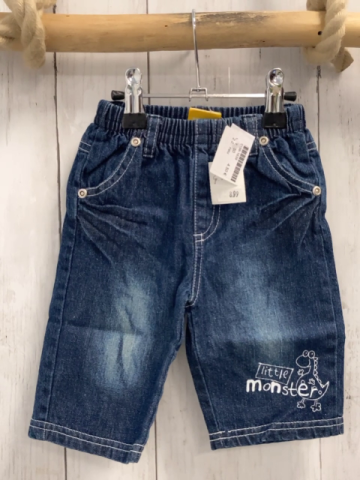 neu Hose Gr. 50  blau Jeans weiße Schrift + Nähte NP 8,99 €