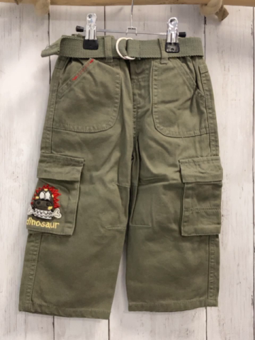 Minoti neu 2tlg Hose + Gürtel Gr. 80  oliv Bund verstellbar NP 10,95€