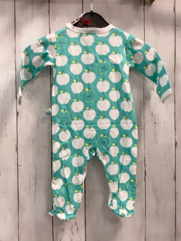 Boboli neu Strampler Gr. 62  türkis weiße Äpfel + Bund