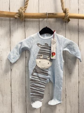 Boboli neu Strampler Gr. 56  hellblau Nicky Zebra