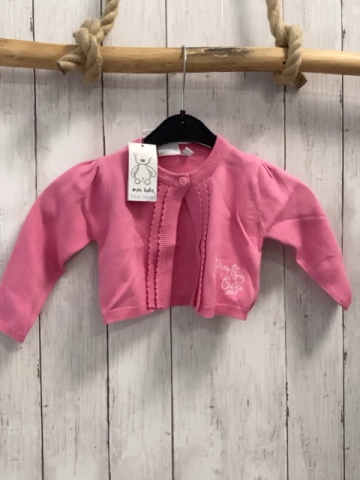 Blue seven neu Strickjacke Gr. 74  pink Rüsschen