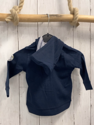 blue seven neu Sweatjacke Gr. 62  dunkelblau hellblaue schrift Zahl Boot