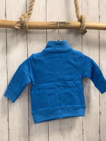 Blue seven neu Sweatjacke Gr. 62  blau weiß graue Schrift Vögel 