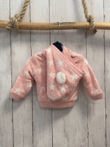 Boboli neu Strickjacke Gr. 56  rosa weiße Sterne gefüttert