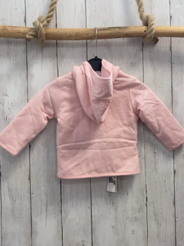 Boboli neu Wende-Sweatjacke Gr. 68  rosa + rosa weiß gestreift Kapuze