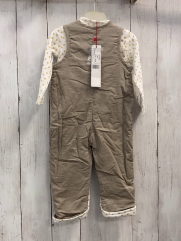 2tlg Boboli neu Langarmshirt + Latzhose Gr. 74  weiß gelbe Sterne + beige Kord gefüttert gestickte Schrift + Stern