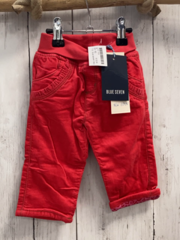 blue seven neu Hose Gr. 62  rot Kord gefüttert