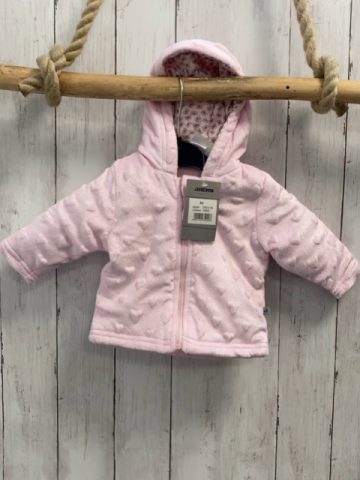 Jacky neu Plüschjacke Gr. 62  rosa Herzen Kapuze