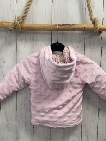 Jacky neu Plüschjacke Gr. 86  rosa Herzen Kapuze