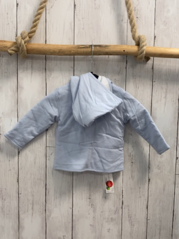 Boboli neu Wendesweatjacke Gr. 62  hellblau + hellblau weiß gestreift Kapuze