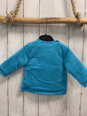 Boboli neu Sweatjacke Gr. 68  blau  innen bunt gestreift