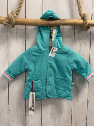 Boboli neu Wendesweatjacke Gr. 62  türkis + bunt gestreift graue Punkte