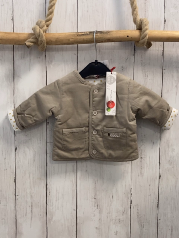 Boboli neu Kordjacke Gr. 56  beige Futter weiß gelbe Sterne