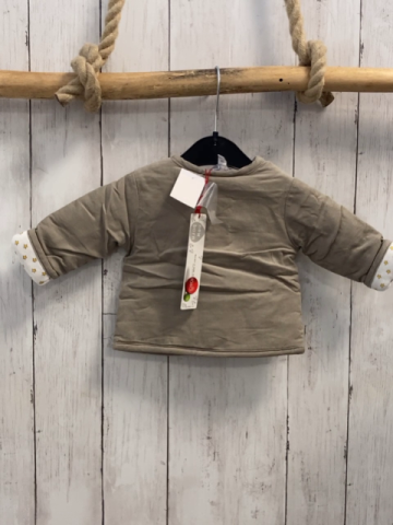 Boboli neu Kordjacke Gr. 56  beige Futter weiß gelbe Sterne