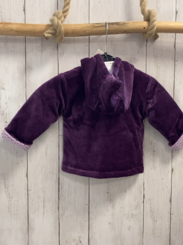 blue seven neu Plüschjacke Gr. 62  lila gestickte Blumen gefüttert Kapuze NP 14,50€