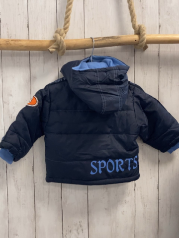 neu Angel Kids Winterjacke Gr. 86  blau hellblau gestickte Schrift + Nähte
