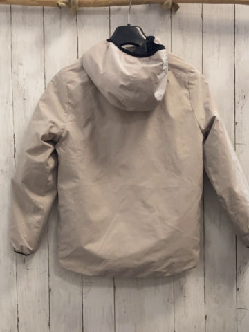   Winterjacke Gr. 140  grau kapuze schwarzer Bund + Reißverschluss 