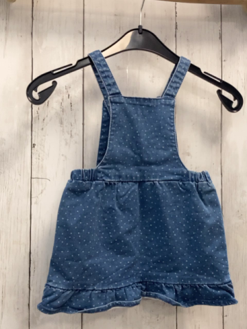 S´ Oliver  Trägerrock Gr. 80  blau Jeans weiße Punkte Tiergeischt 