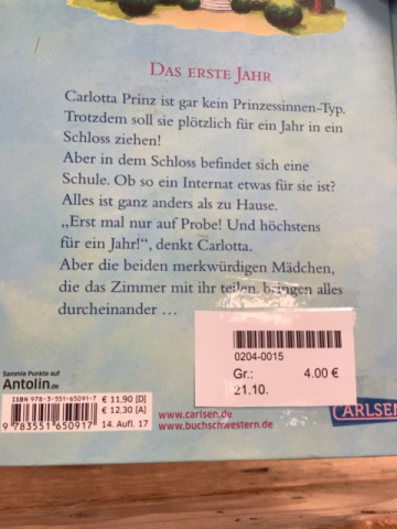   Buch Carlotta Internat auf Probe 