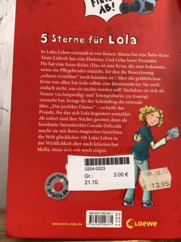   Buch 5 Sterne für Lola 