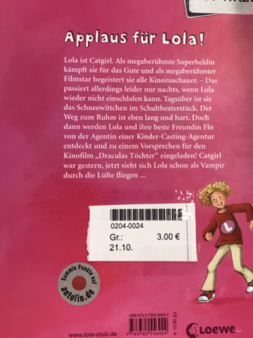   Buch Applaus für Lola 