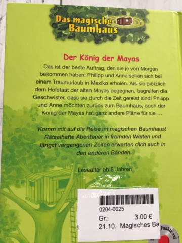 Magisches Baumhaus  Buch Der König der Mayas 