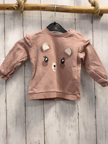 H&M Pullover Gr. 80  rosa Gesicht