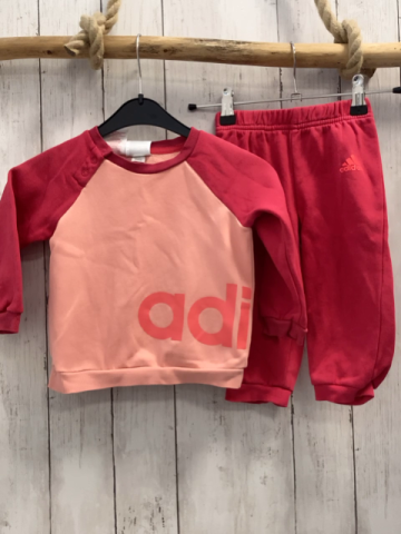 2tlg Adidas Pullover + Jogginghose Gr. 80  pink lachs 