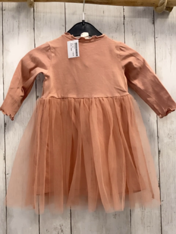 H&M Kleid Gr. 74  lachs Tüllrock